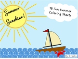 Summer Sunshine - 18 Summer Themed Coloring Sheets