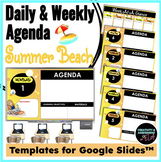 Summer Sunshine Beach Theme Daily & Weekly Agenda Template
