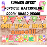 Summer Sweet Popsicle Watercolor Door/Board Decor