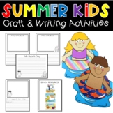 Summer Swimming Kids Craft and Writing Activity Worksheets