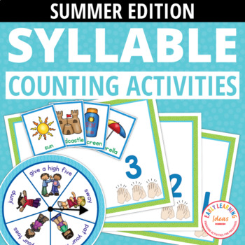 Preview of Counting Syllables - Hands- On Phonological Awareness Activities - Summer Theme