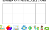 Summer Syllable/Rhythm Interactive Chart- Smartboard
