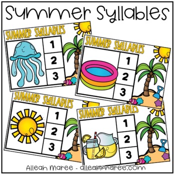 Summer Syllables Boom Cards™ for Distance Learning at Home by Alleah Maree