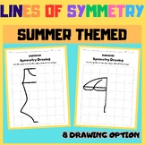 Summer Symmetry Math Activities | End of the Year Drawing 