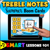 Summer TREBLE CLEF BOOM CARDS™ Summer Music Activity Music