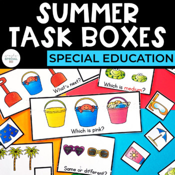 Preview of Summer Task Boxes for Special Education