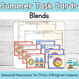 Summer Phonics Activities Task Cards Consonant Blends Review