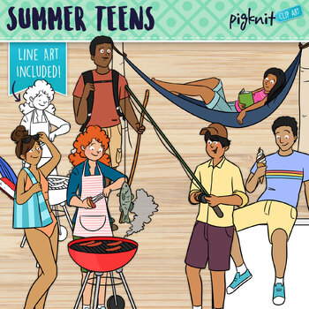 Preview of Summer Teen Activities Clipart