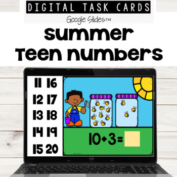 Preview of Summer Teen Numbers for Google Slides™