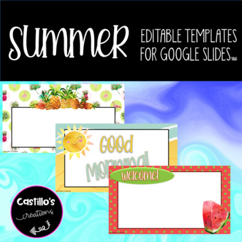 Preview of Summer Templates for Google Slides™ and PowerPoint