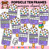 Summer Ten Frames Popsicle Clipart | Math Graphics | Food
