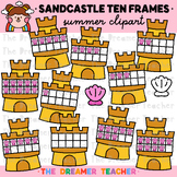 Summer Ten Frames Sandcastle Clipart | Math Graphics | Bea