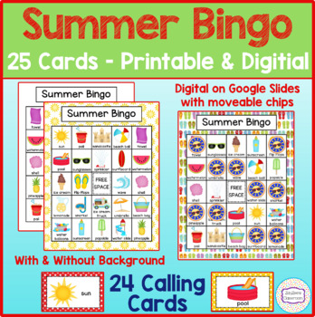 Summer Bingo - Digital & Printable by ZayZee's Classroom | TPT