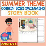 Summer Theme: Corbin Goes Swimming! Story Book PRINTABLE