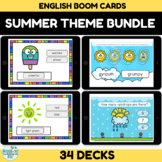 Summer Theme English Language Boom Cards Growing Bundle