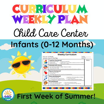 Preview of Summer Theme- Infant Lesson Plan Printable- Week #39