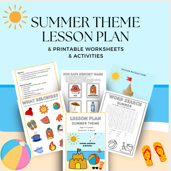 Summer Theme Lesson Plan With Worksheets & Activities by Early Years ...