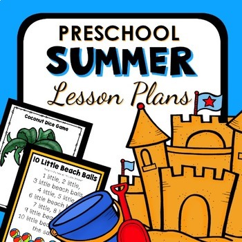 Preview of Summer Theme Preschool Lesson Plans - Summer Activities