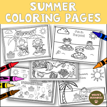 Summer Themed Coloring Pages | Coloring Sheets | End Of Year | Summer ...