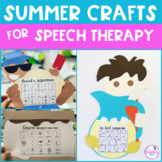 Summer Themed Craftivities For Speech & Language Therapy