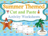 Summer Themed Cut and Paste Activity Worksheets