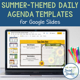 Summer Themed Daily Agenda Slides for Google Drive | Daily