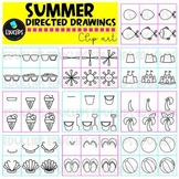 Summer Themed Directed Drawings | Step-by-Step CLIPART {Ed