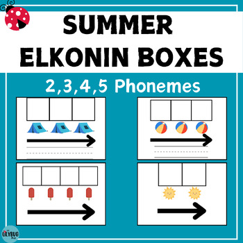 Preview of Summer Themed Elkonin (Sound) Boxes, Word Lists and Extension Ideas