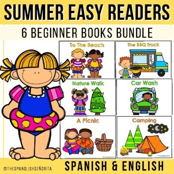 Preview of Summer Emergent Readers Bundle (English & Spanish)