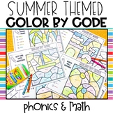 Summer Themed End of Year Color By Codes