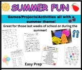 End of the Year Games/Activities and Printables with a Sum