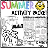 Summer Themed FUN Activities | NO PREP Activity Packet