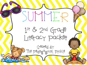 Preview of Summer Themed First & Second Grade Literacy Packet