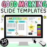 Summer Themed Good Morning Slide Templates for 3rd - 6th G