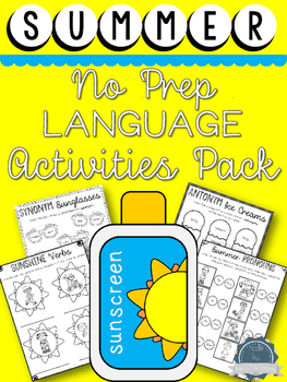 Preview of Summer Themed Language Activities- for Speech therapy, ELA and EAL.
