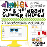 Summer Themed Math Review Google Slides 3rd & 4th Grade