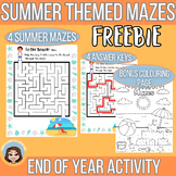 Summer Themed Mazes | Low Prep, Fast Finisher Activities