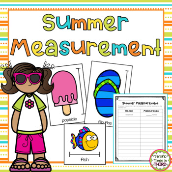 Preview of Summer Themed Measurement - Inch, Half-Inch, and Centimeter