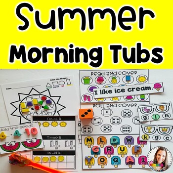 Preview of Summer Themed Morning Tub Activities for PreK/K