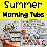 Summer Themed Morning Tub Activities for PreK/K
