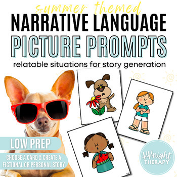 Preview of Summer Themed Picture Story Prompts for Narrative Generation | Language Speech