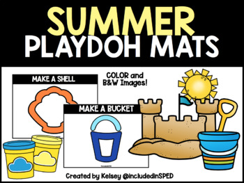 Preview of Summer-Themed Playdoh Mats