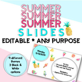 Summer Themed Slides
