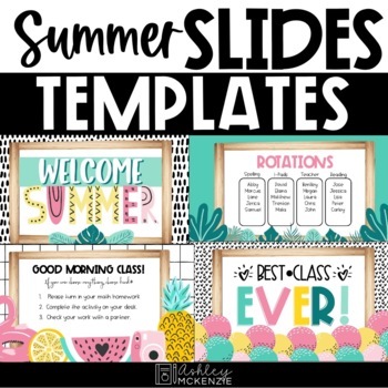 Preview of Summer Themed Slides Templates | for Google Slides ™