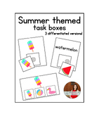 Summer Themed Task Box Activities - Autism Classroom