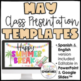 Summer Themed Templates for Google Slides and PPT- Spanish