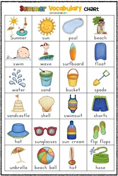 summer vocabulary cards by clever classroom teachers pay teachers