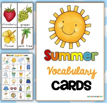 Preview of Summer Vocabulary Cards