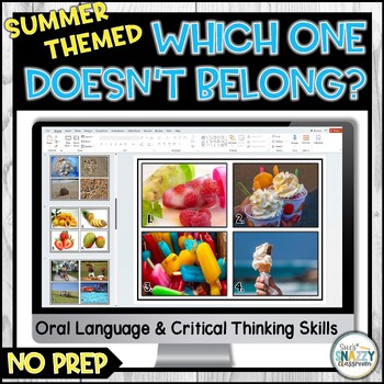 Preview of Summer Which One Doesn't Belong | Critical Thinking Skills Activity