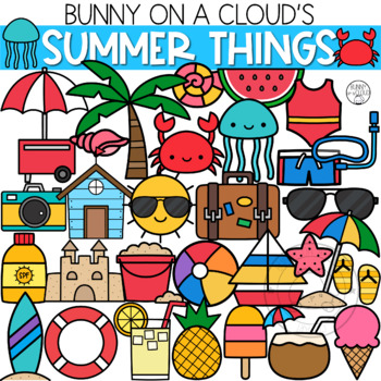 Preview of Summer Things Clipart by Bunny On A Cloud